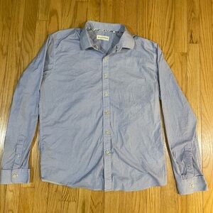 7 Diamonds Light Blue Casual Button-Down Shirt